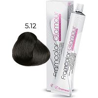 Крем-краска для волос FRAMCOLOR GLAMOUR, 5,12 пепельный натуральный светлый каштан