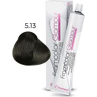 Крем-краска для волос FRAMCOLOR GLAMOUR, 5,13 светлый каштан олива