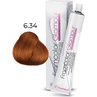 Крем-краска для волос FRAMCOLOR GLAMOUR, 6.34 золотистый медный темный блондин, 100 мл